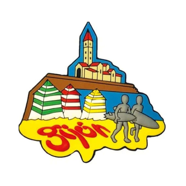 Praia de Gijón Surfistas Astúrias