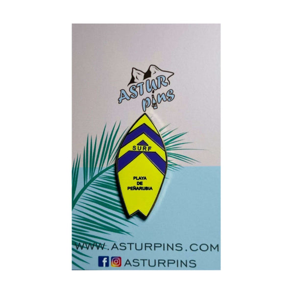 Prancha de Surf Amarela – Praia de Peñarubia Gijón – Astúrias