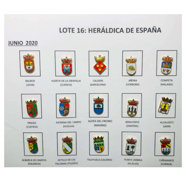 Lot Nº16 Boucliers Héraldiques Espagne