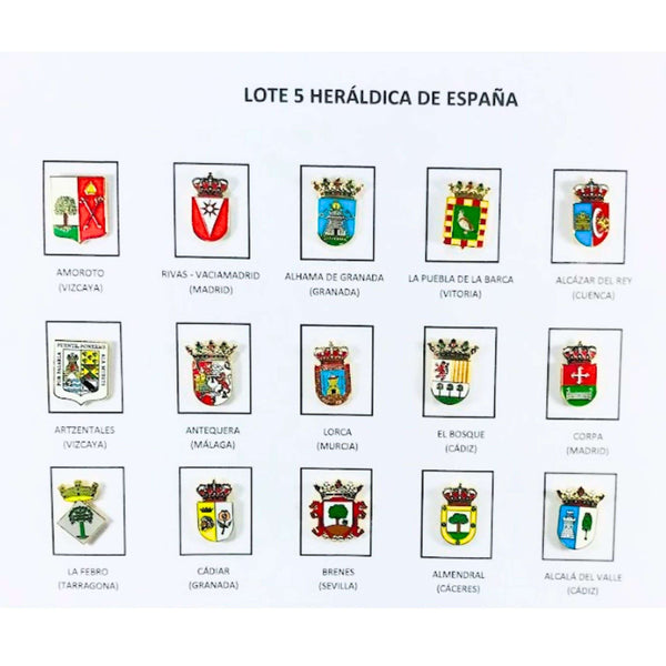 Lot Nº5 Boucliers Héraldiques Espagne