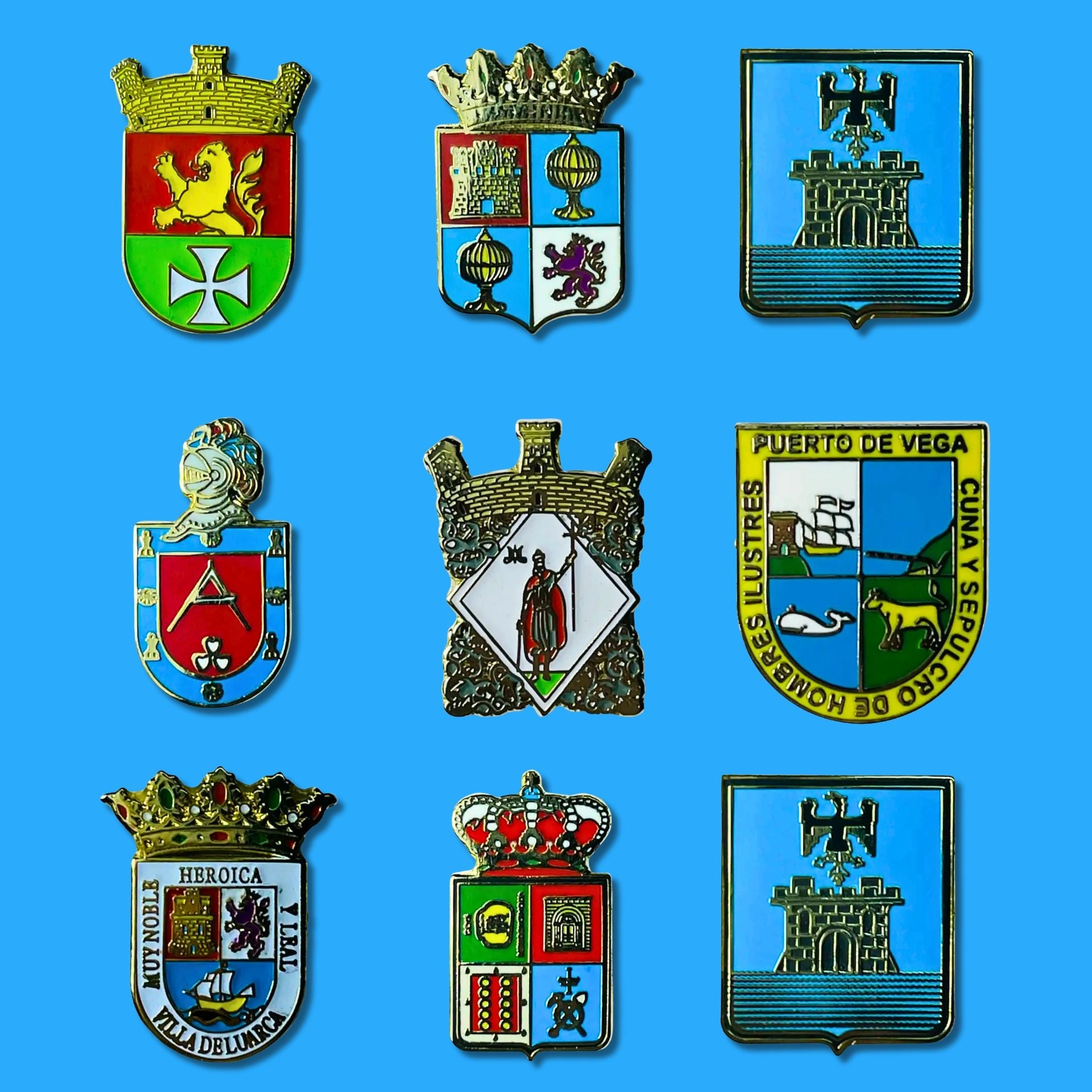 Kollektion Historische Wappen Asturiens