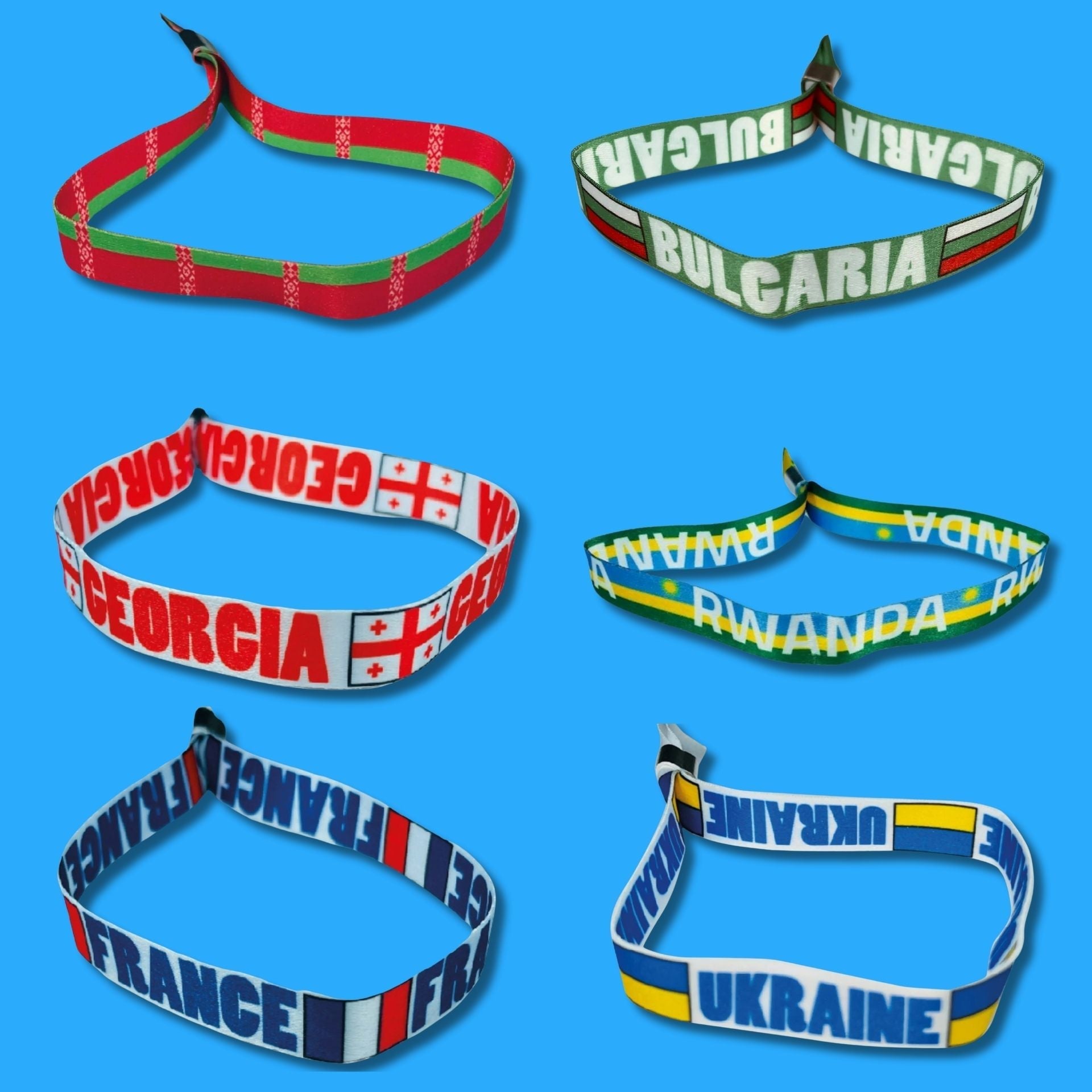 Pulseras Tela - Banderas de Países