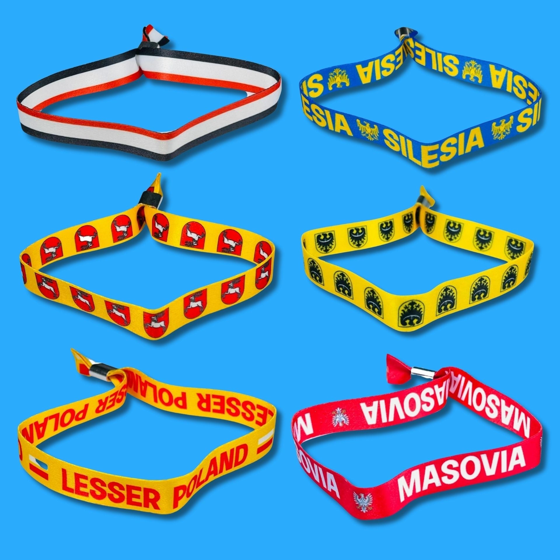 Pulseras Tela - Banderas Polonia