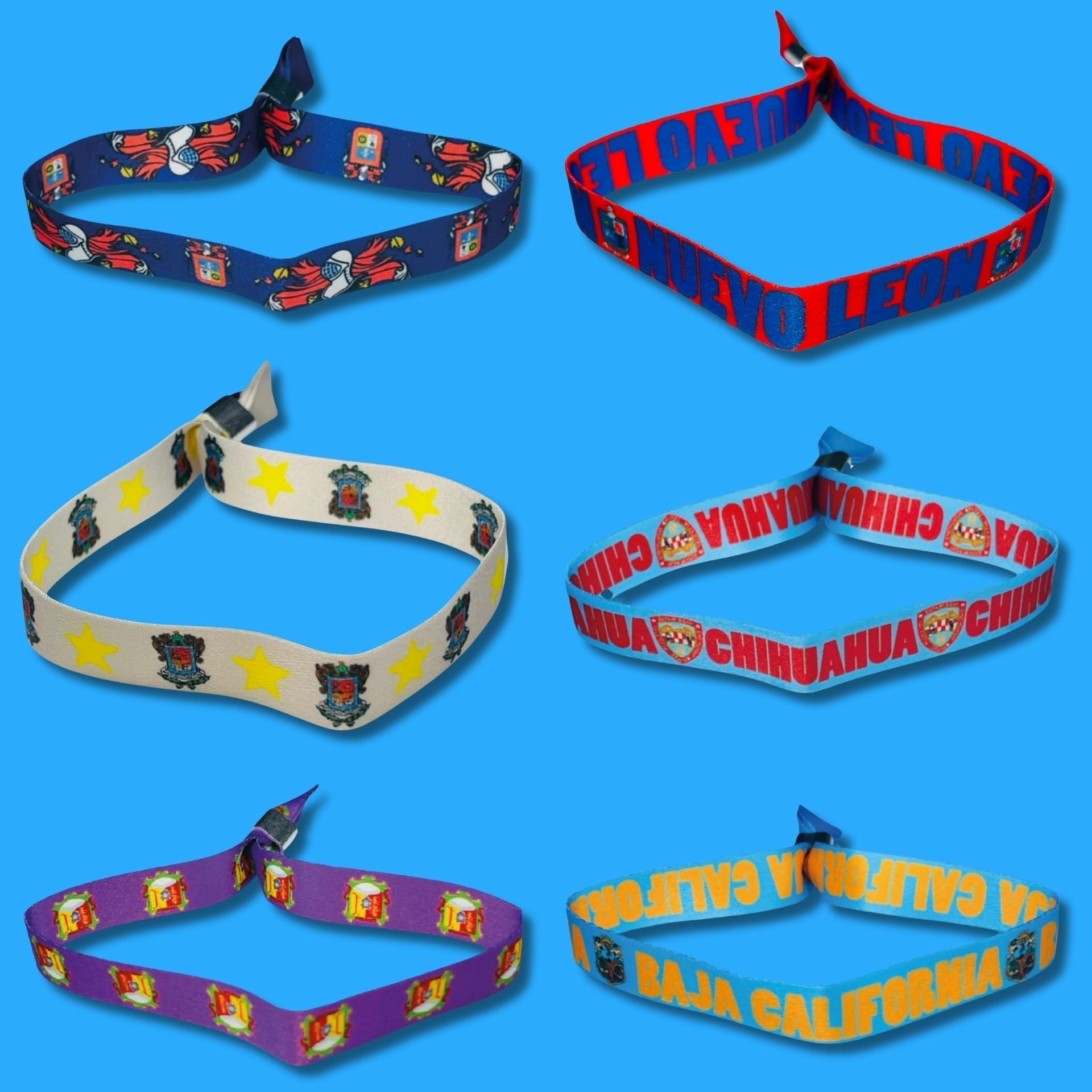 Pulseras Tela - Escudos Estados México