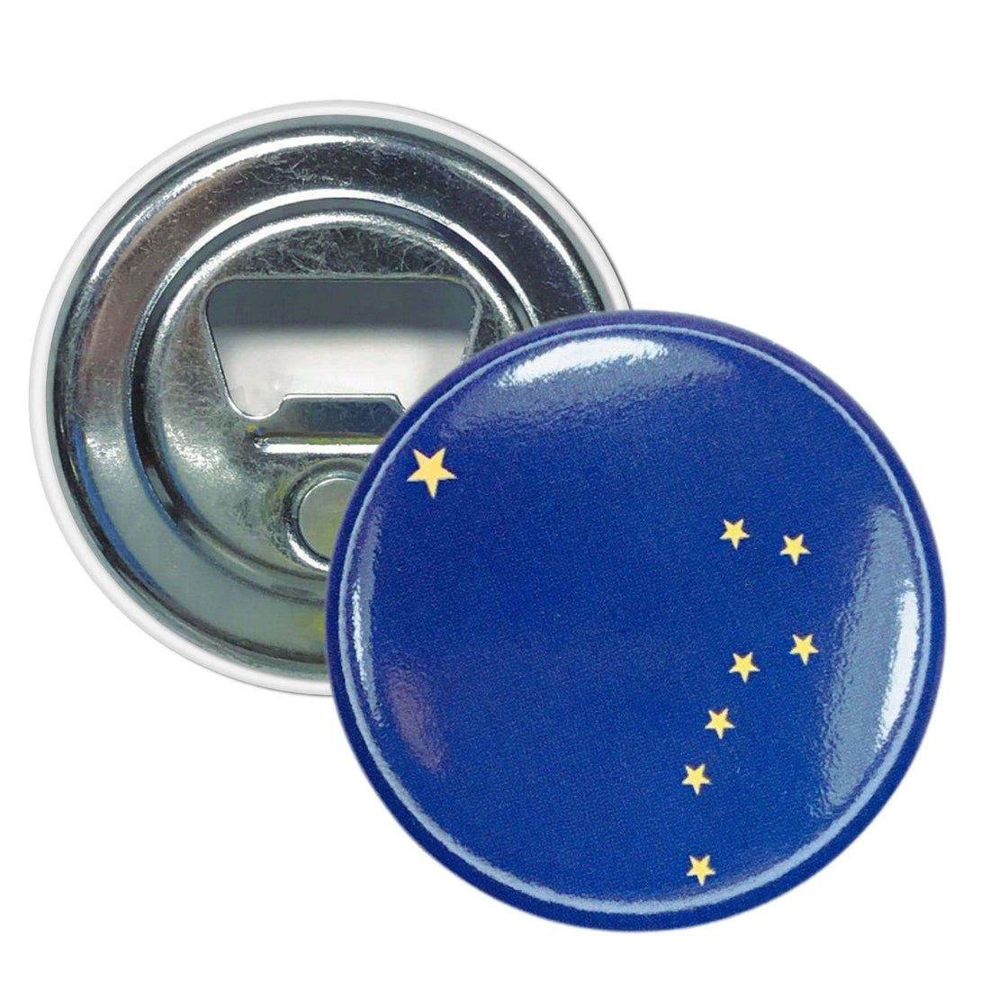 Abridor de garrafas-ímã - Bandeira do Estado do Alasca - EUA
