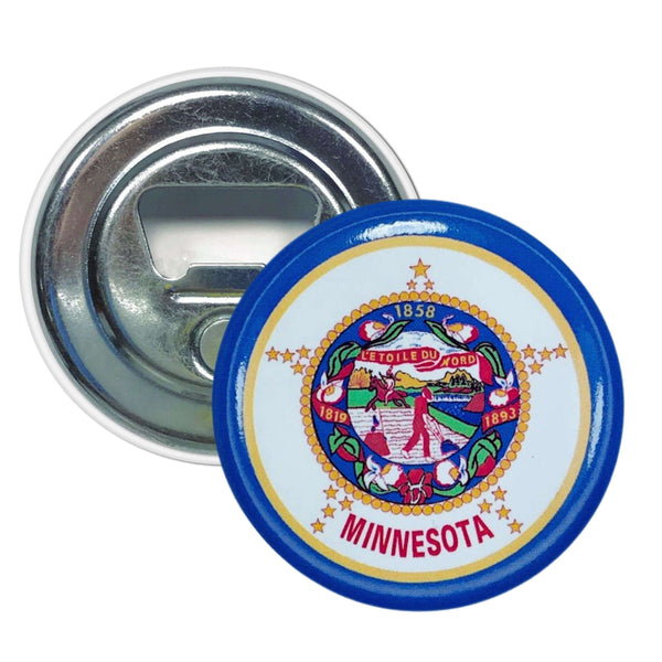 Ouvre-bouteille magnétique - Drapeau de l'État du Minnesota - USA