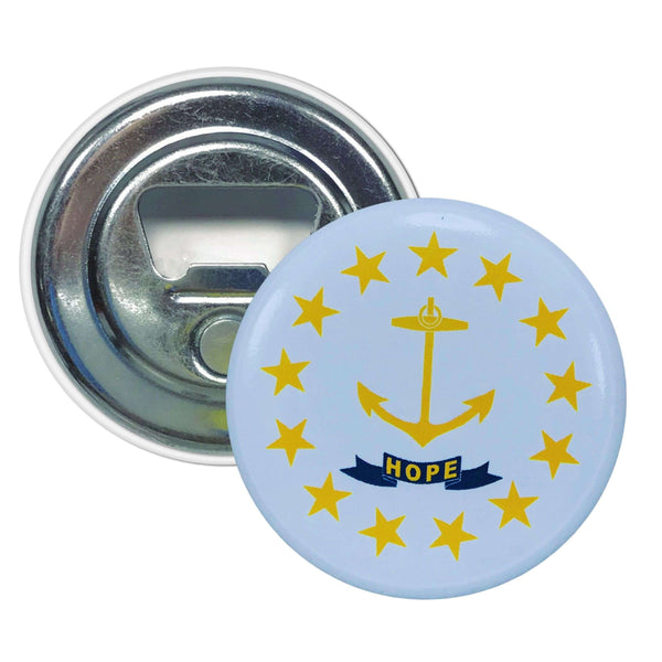 Ouvre-bouteille magnétique - Drapeau de l'État de Rhode Island - USA