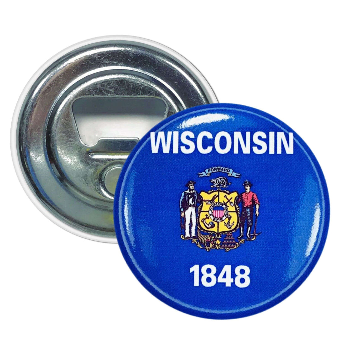 Magnet-Flaschenöffner - Flagge des US-Bundesstaates Wisconsin