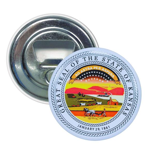 Ouvre-bouteille magnétique - Kansas State Shield - USA