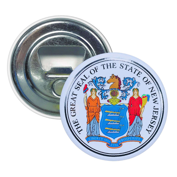 Ouvre-bouteille magnétique - Armoiries de l'État du New Jersey - États-Unis
