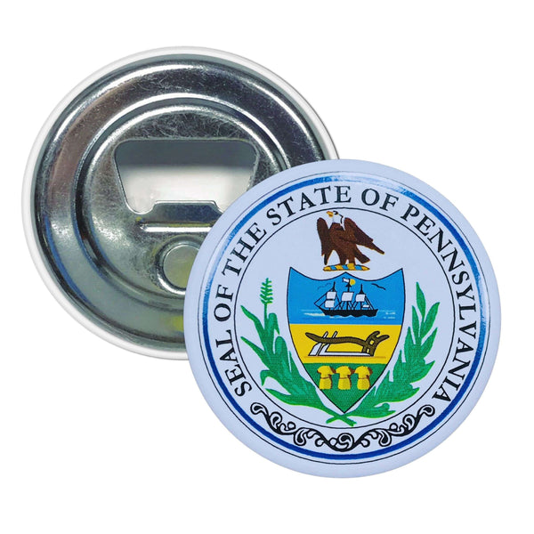 Aimant ouvre-bouteille - Armoiries de l'État de Pennsylvanie - États-Unis