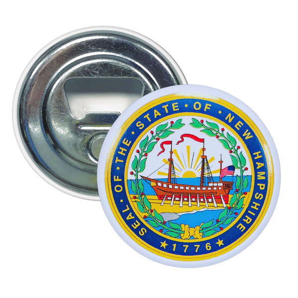 Ouvre-bouteille magnétique - Armoiries de l'État du New Hampshire - États-Unis