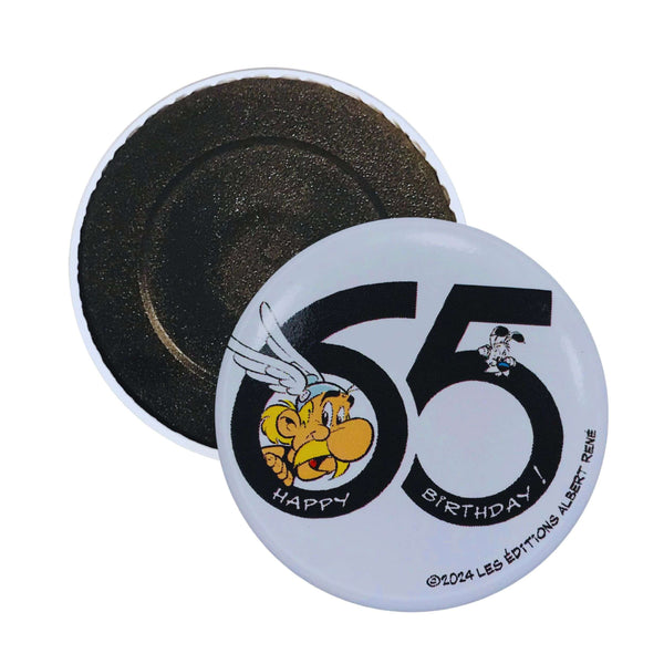 Magnet rond © Astérix - 65ème Anniversaire - Idéfix - C#33