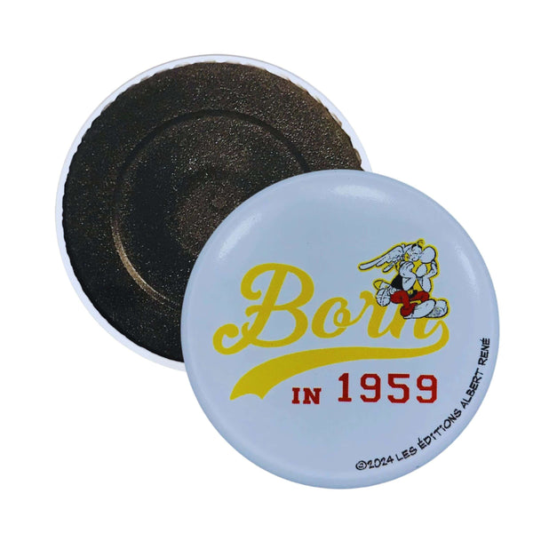 Magnet rond © Astérix - Né en 1959 - Lettres Jaunes - C#93