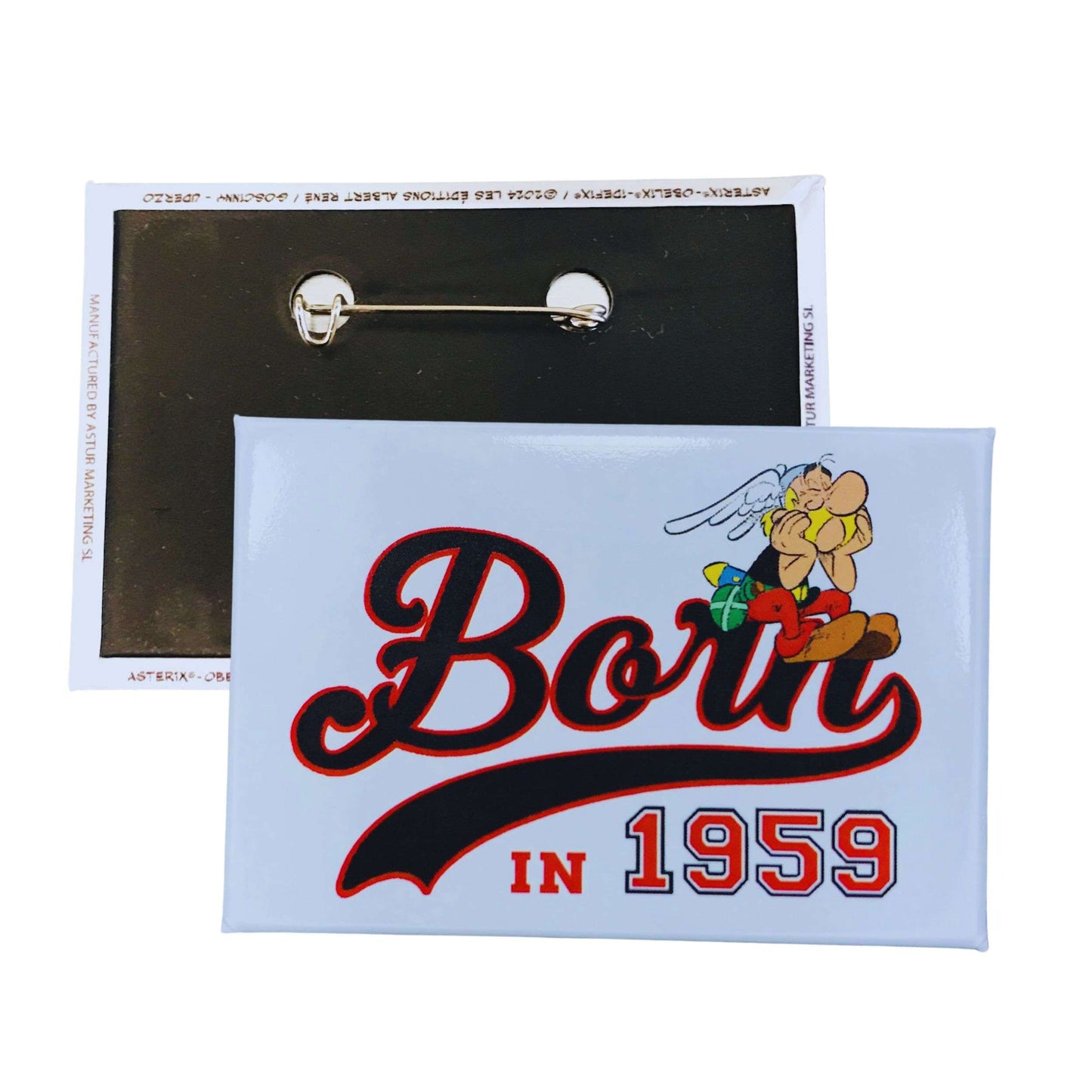 Broche Horizontal © Asterix Born 1959 Lettres Noir A177