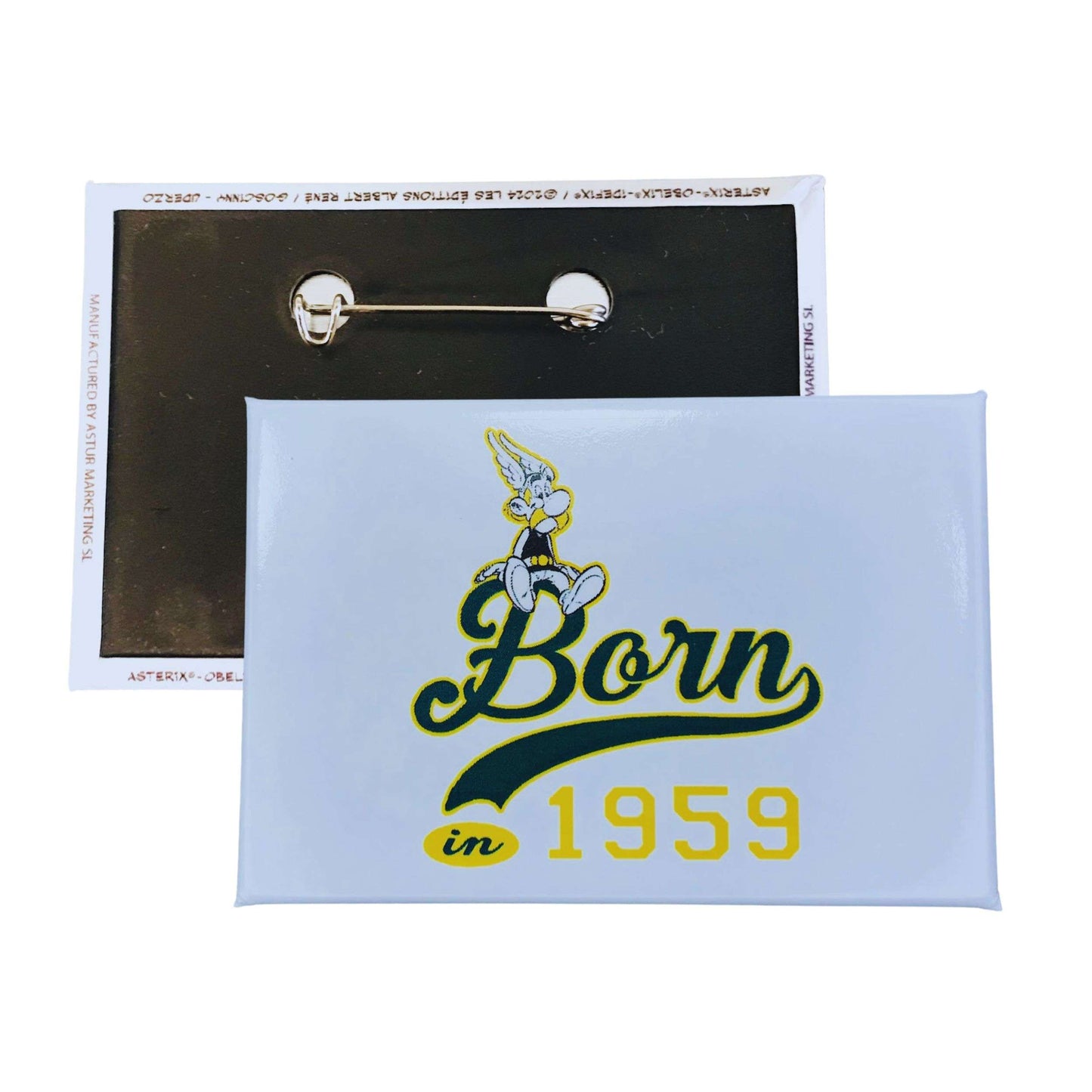 Broche Horizontal © Asterix Born 1959 Lettres Verte A157