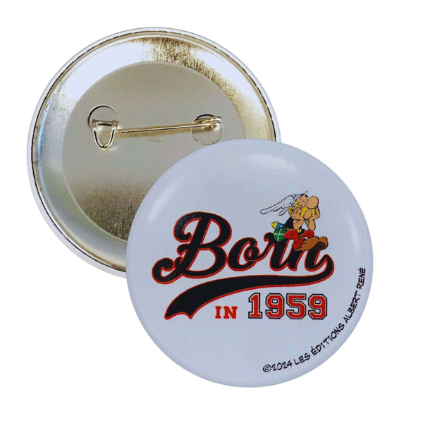 Badge Rond © Astérix - Né en 1959 - Lettres Noires - C#138