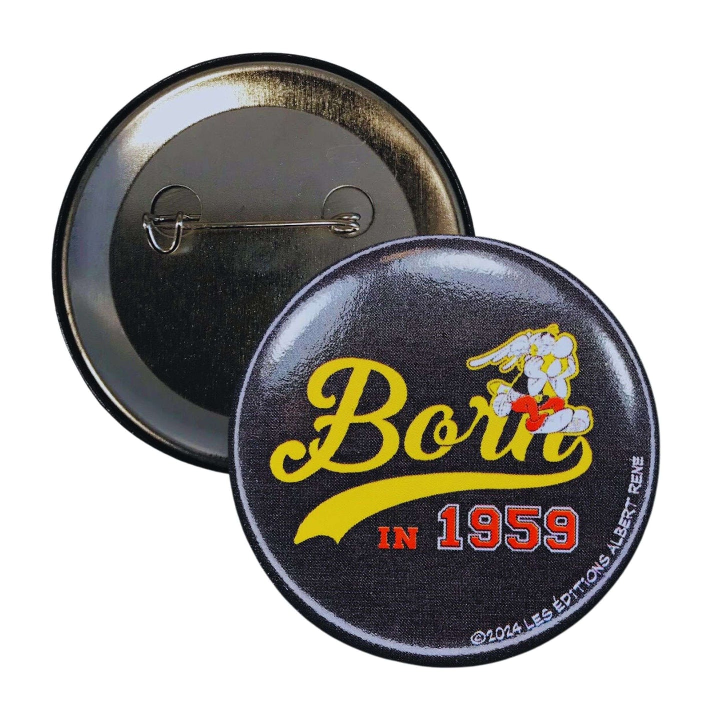 Broche Ronde © Asterix Born 1959 Noir A165