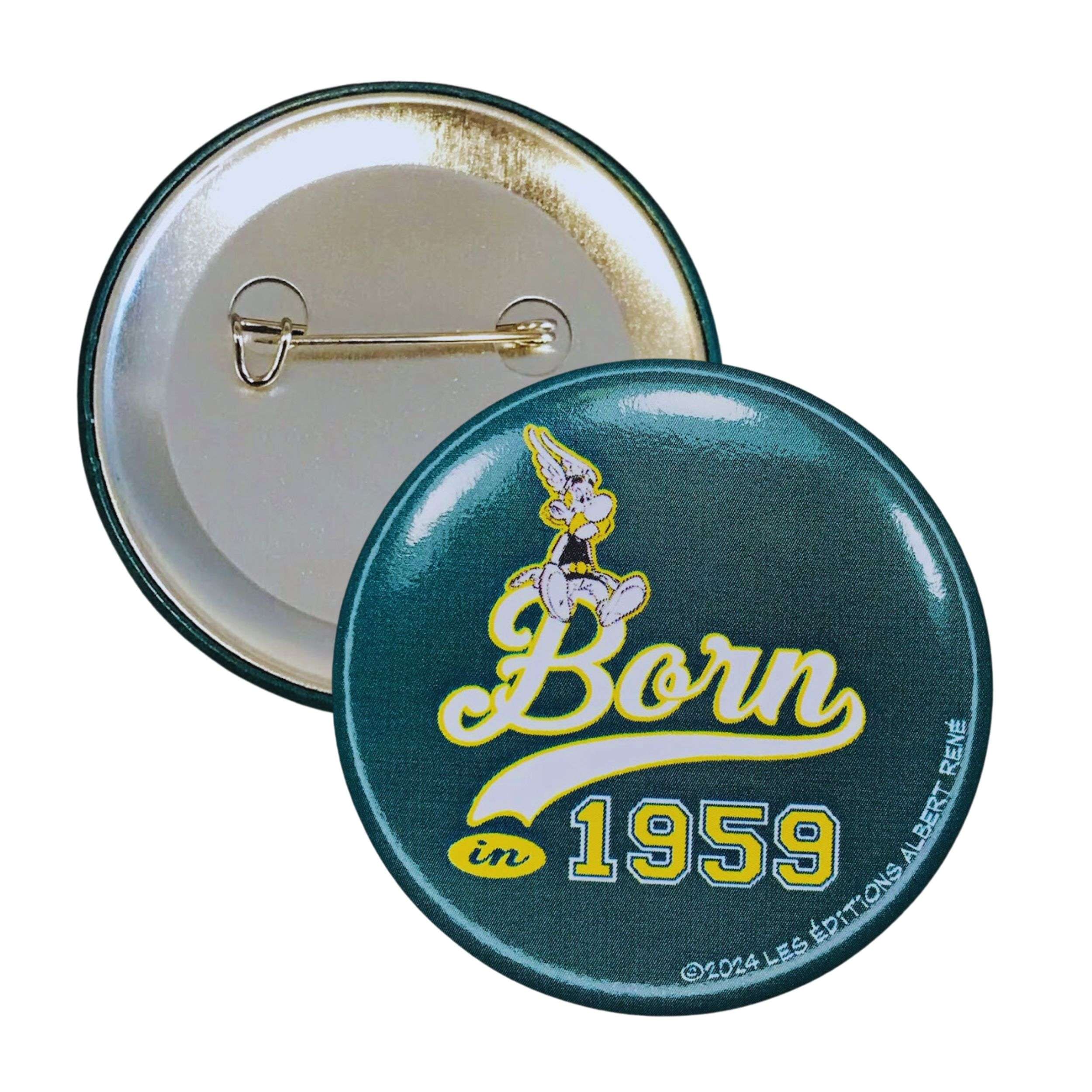 Broche Ronde © Asterix Born 1959 Vert A145