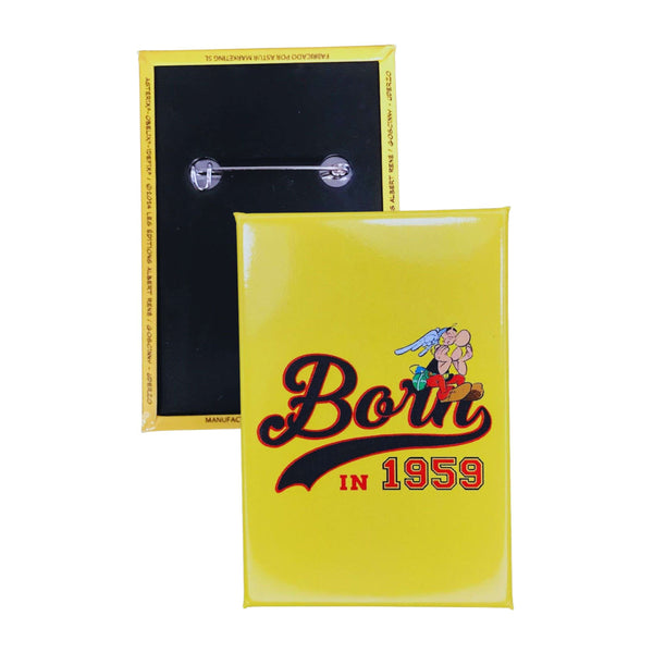 Badge Vertical © Astérix - Né en 1959 - Jaune - C#89