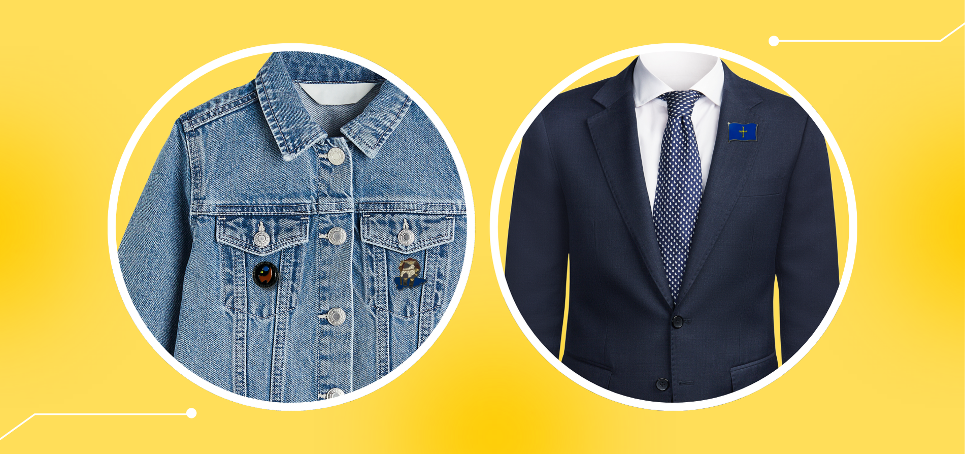Colección de pins personalizados