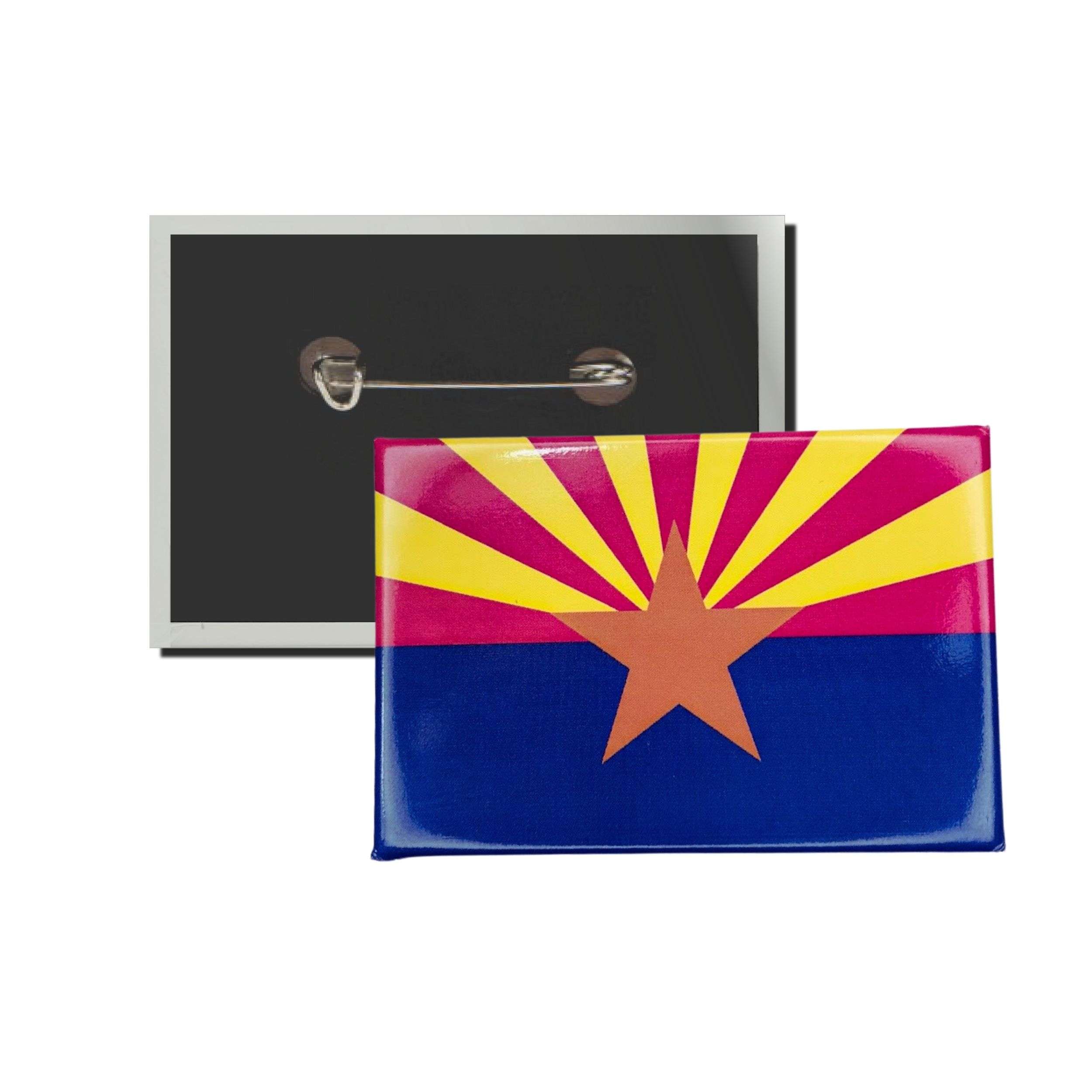 Chapa Rectangular Horizontal Bandera Estado Arizona Usa