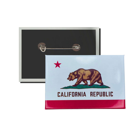 Chapa Rectangular Horizontal Bandera Estado California Usa