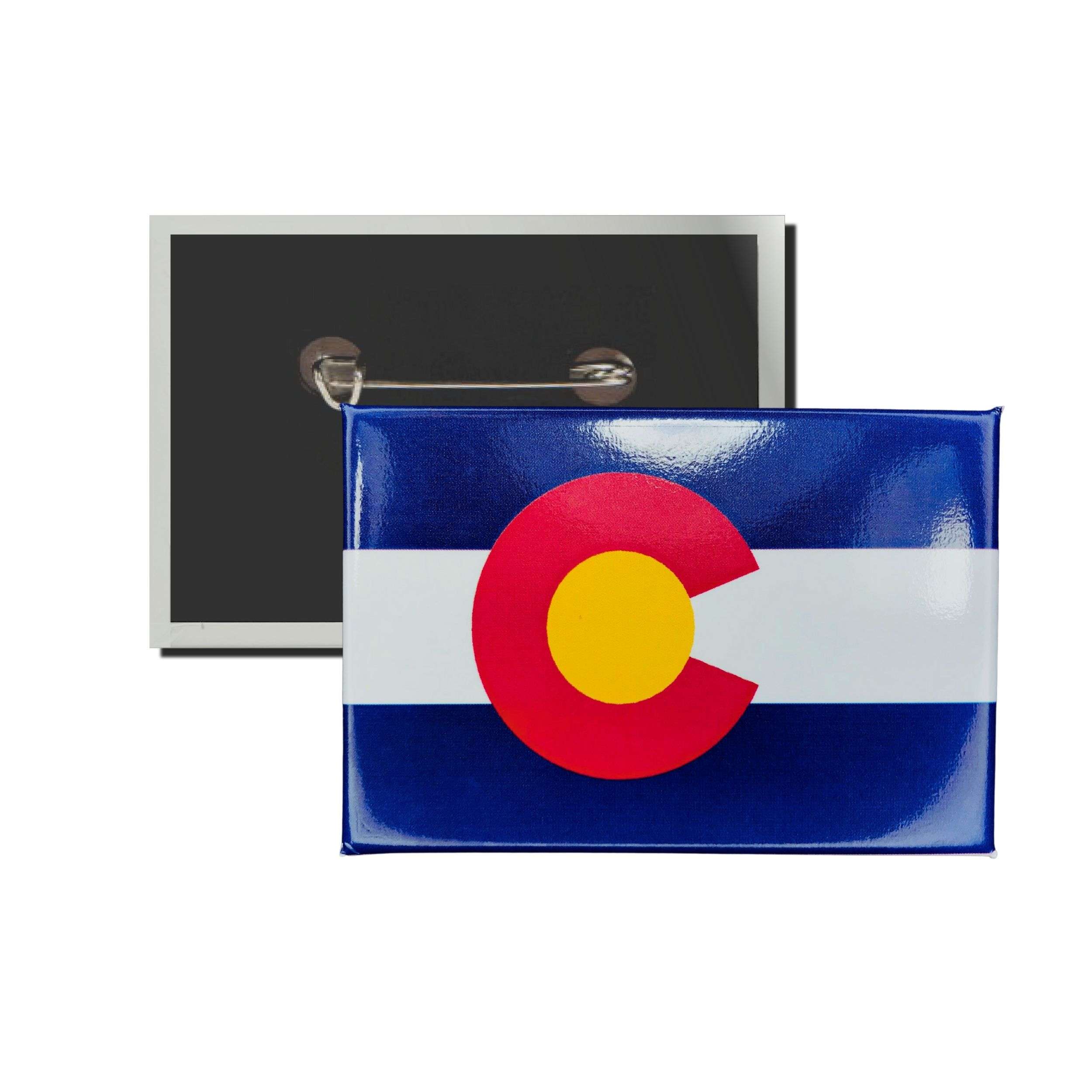 Chapa Rectangular Horizontal Bandera Estado Colorado Usa