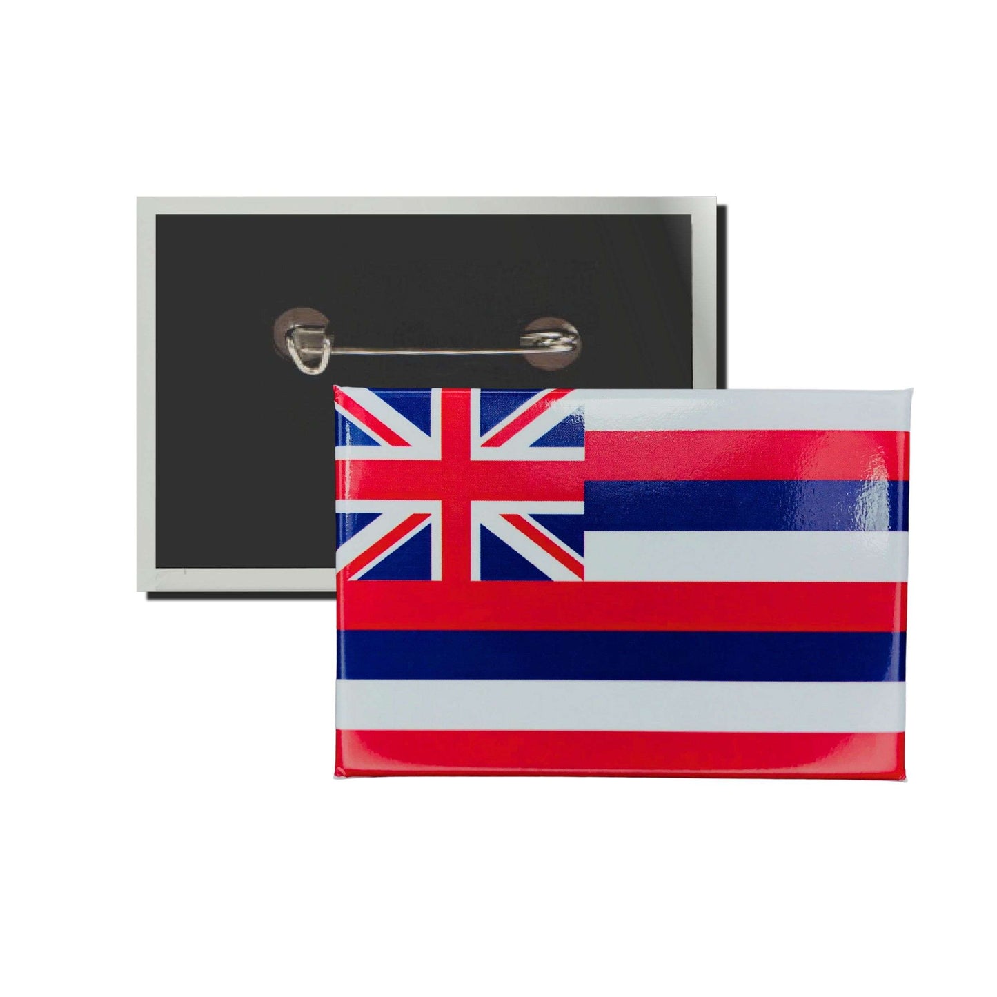 Chapa Rectangular Horizontal Bandera Estado Hawaii Usa