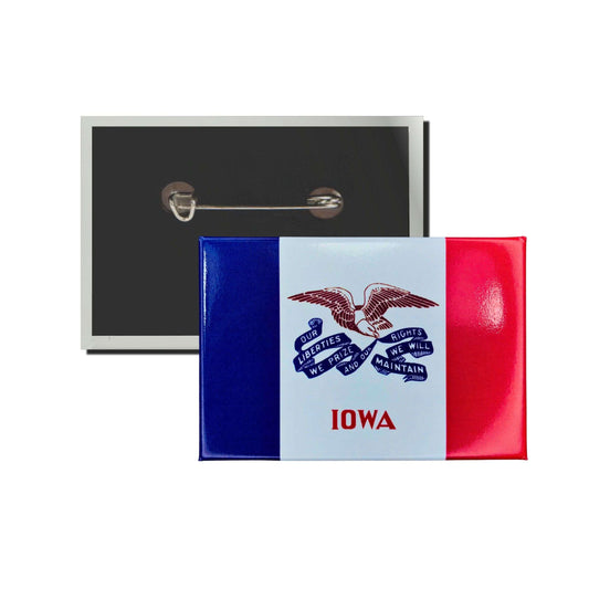 Chapa Rectangular Horizontal Bandera Estado Iowa Usa