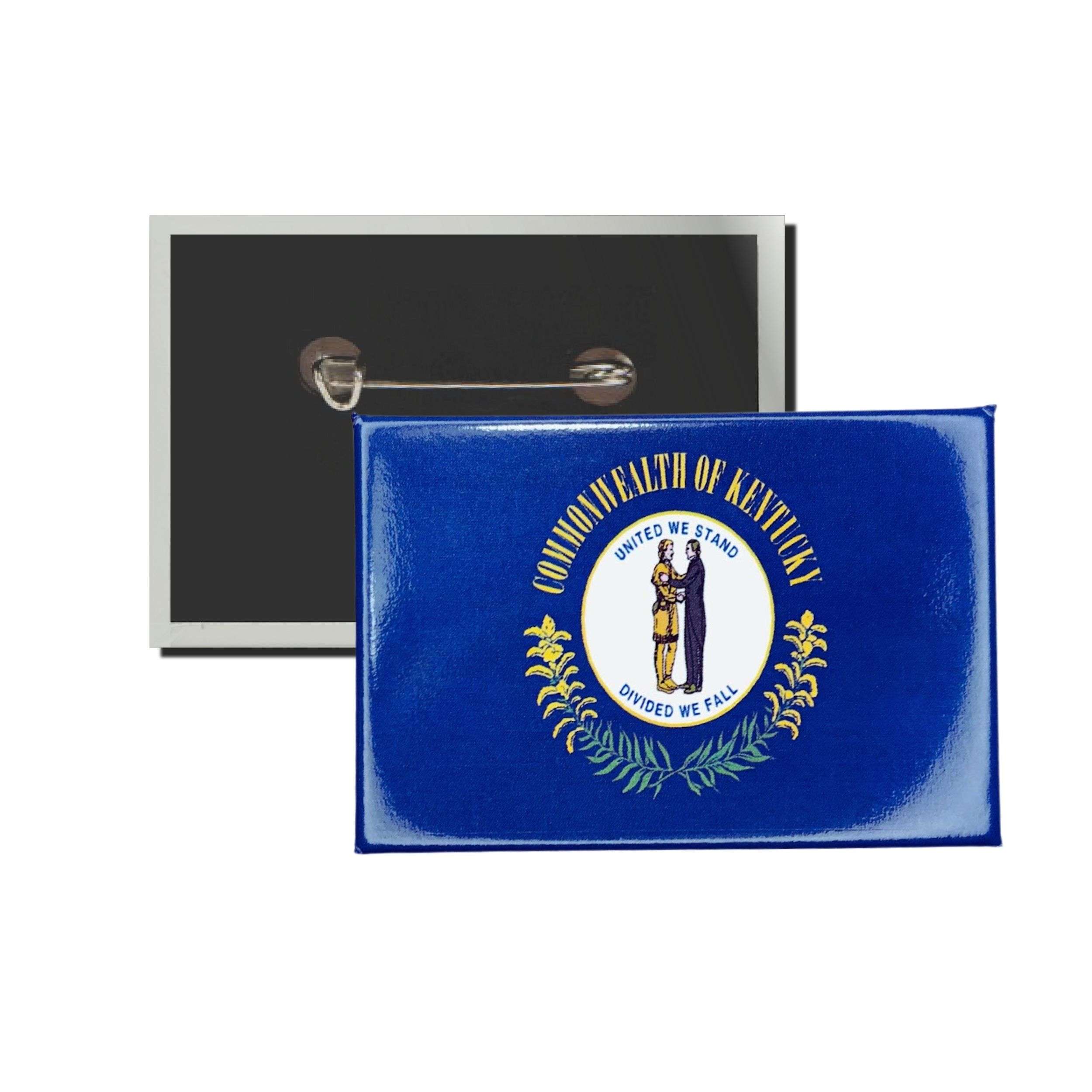 Chapa Rectangular Horizontal Bandera Estado Kentucky Usa