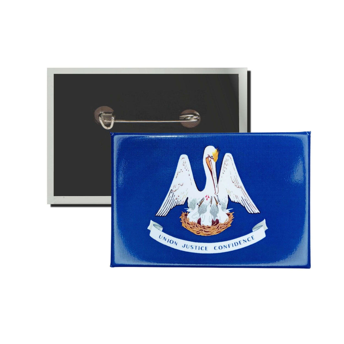 Placa Horizontal - Bandeira do Estado da Louisiana - EUA