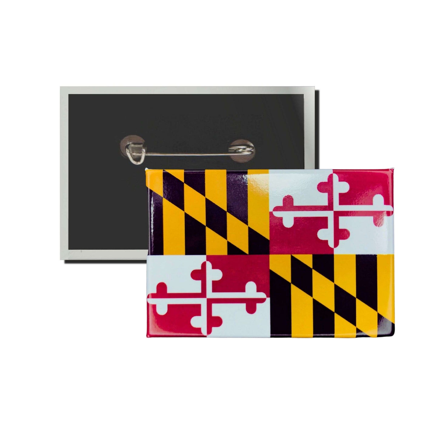 Chapa Rectangular Horizontal Bandera Estado Maryland Usa