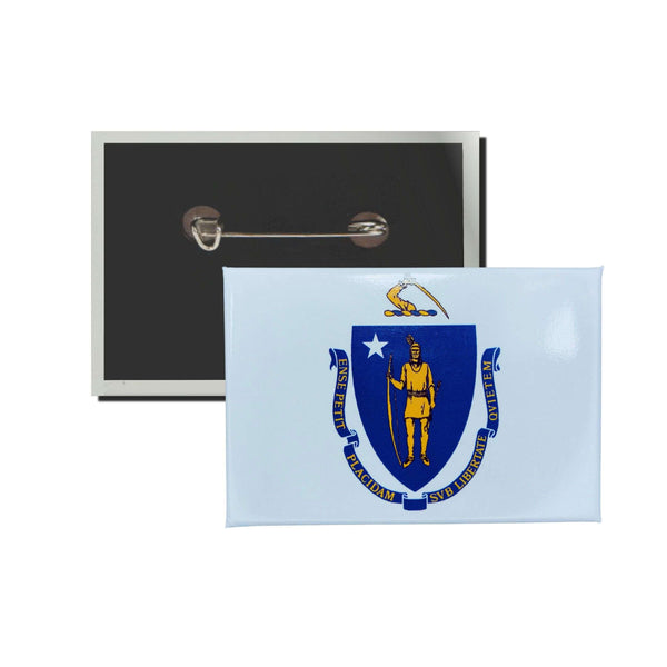 Insigne horizontal - Drapeau de l'État du Massachusetts - États-Unis