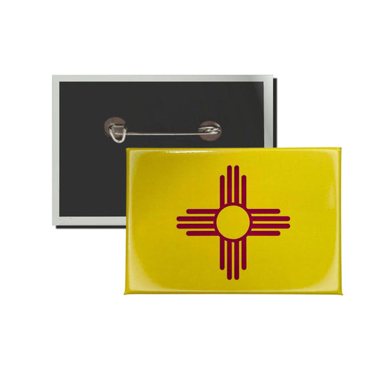 Chapa Rectangular Horizontal Bandera Estado New Mexico Usa