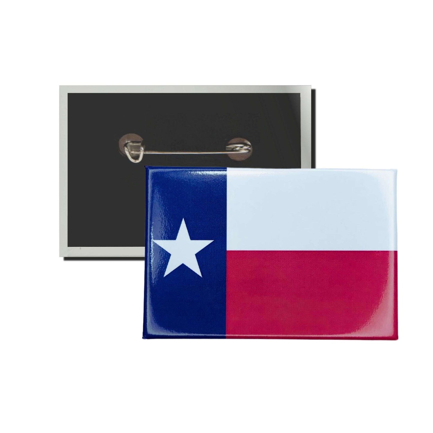 Chapa Rectangular Horizontal Bandera Estado Texas Usa