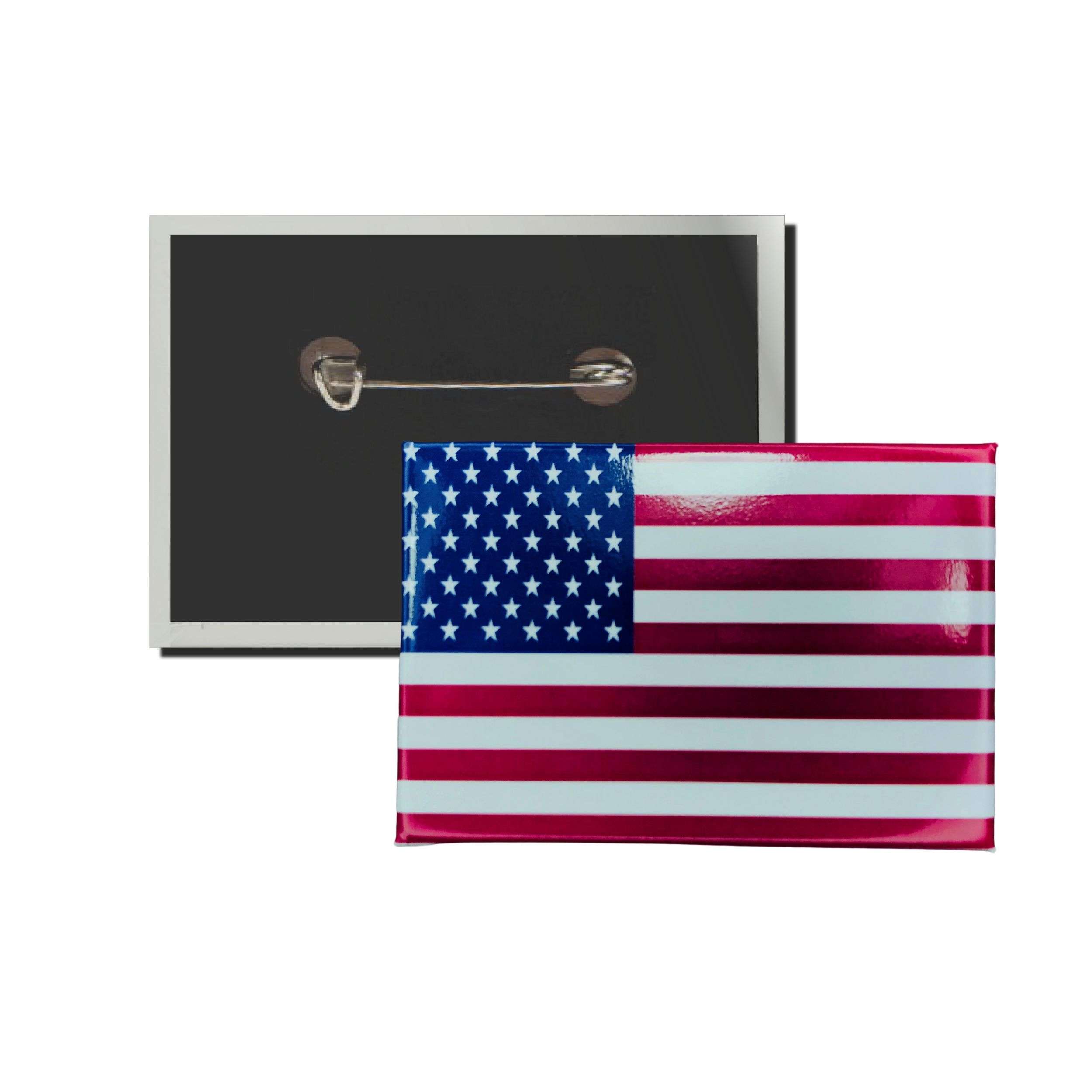 Chapa Rectangular Horizontal Bandera United States Usa