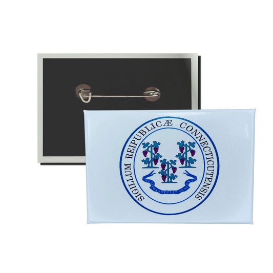 Chapa Rectangular Horizontal Escudo Estado Connecticut Usa