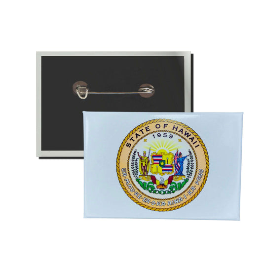 Chapa Rectangular Horizontal Escudo Estado Hawaii Usa