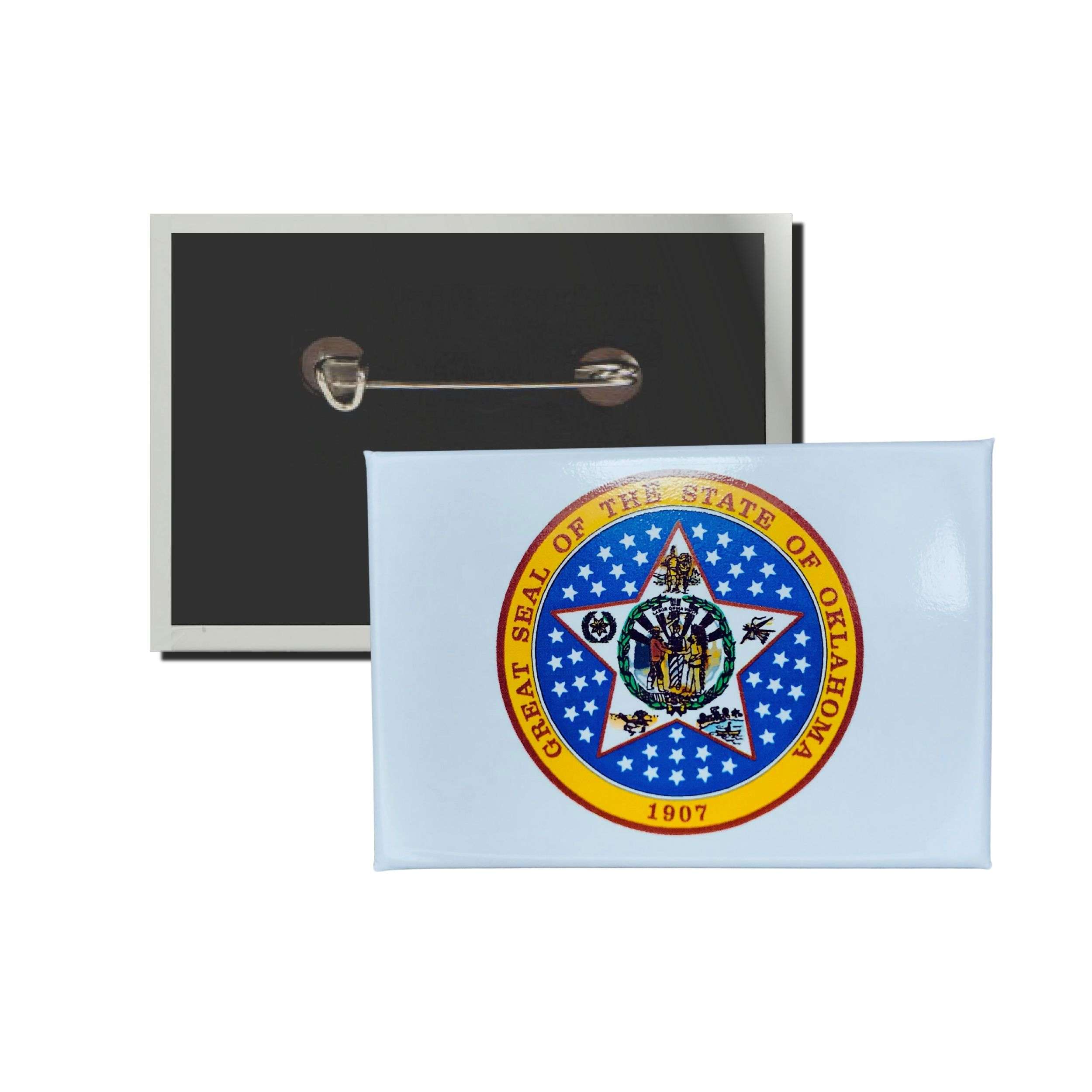 Chapa Rectangular Horizontal Escudo Estado Oklahoma Usa