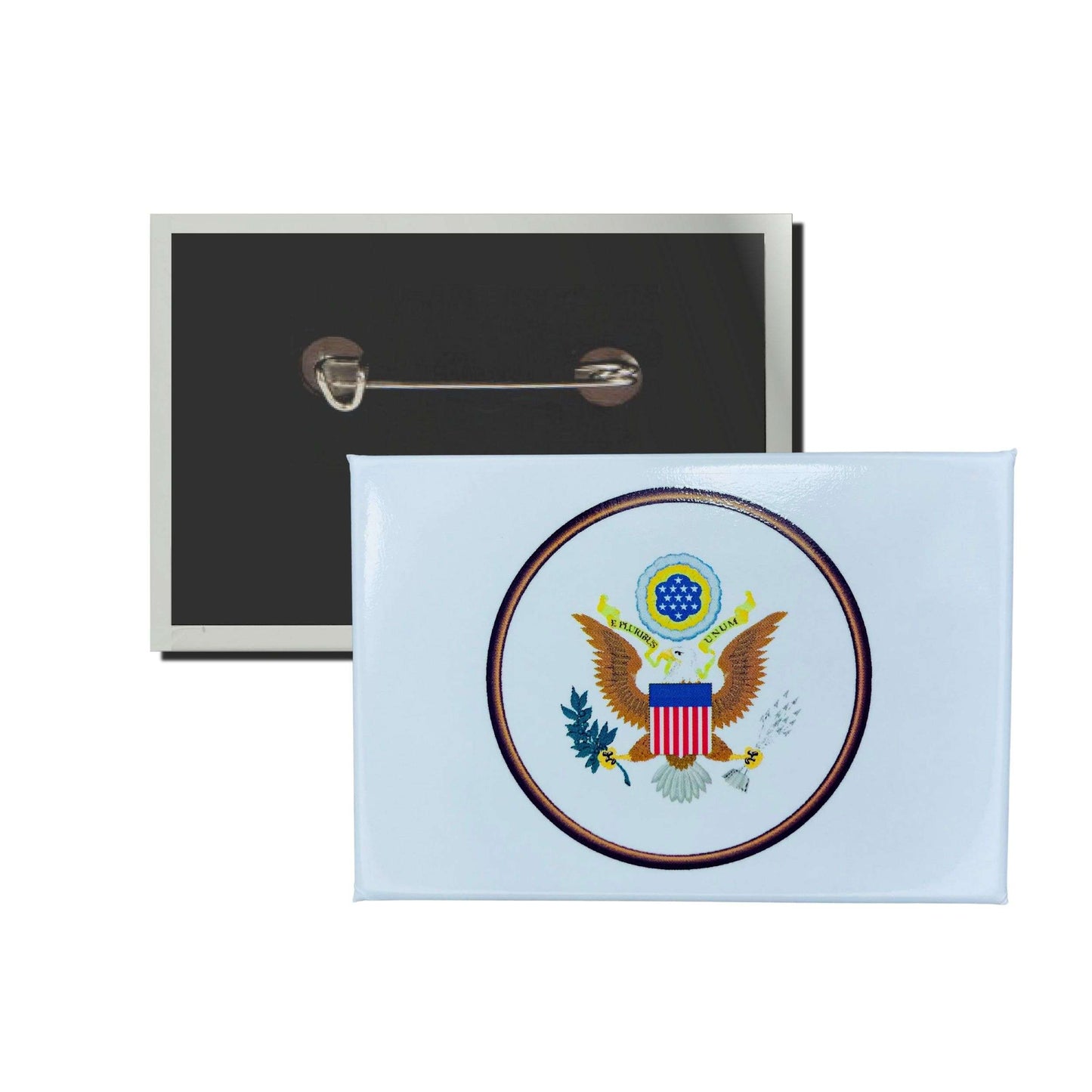 Chapa Rectangular Horizontal Escudo United States Usa