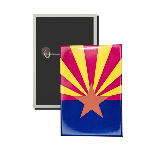 Chapa Rectangular Vertical Bandera Estado Arizona Usa