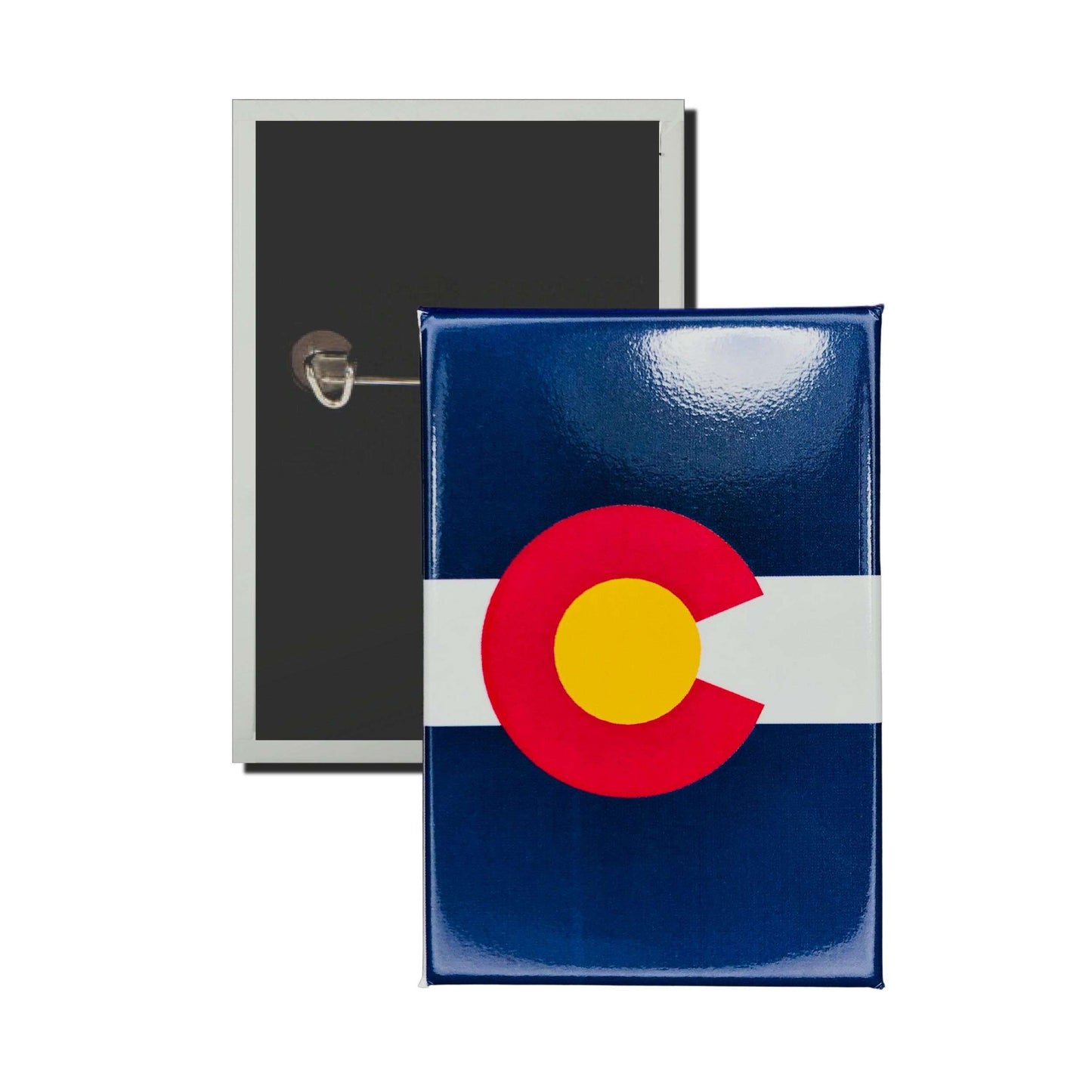 Chapa Rectangular Vertical Bandera Estado Colorado Usa