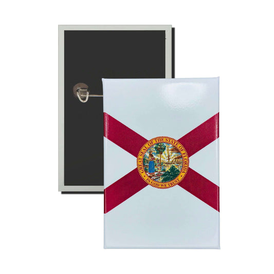 Chapa Rectangular Vertical Bandera Estado Florida Usa