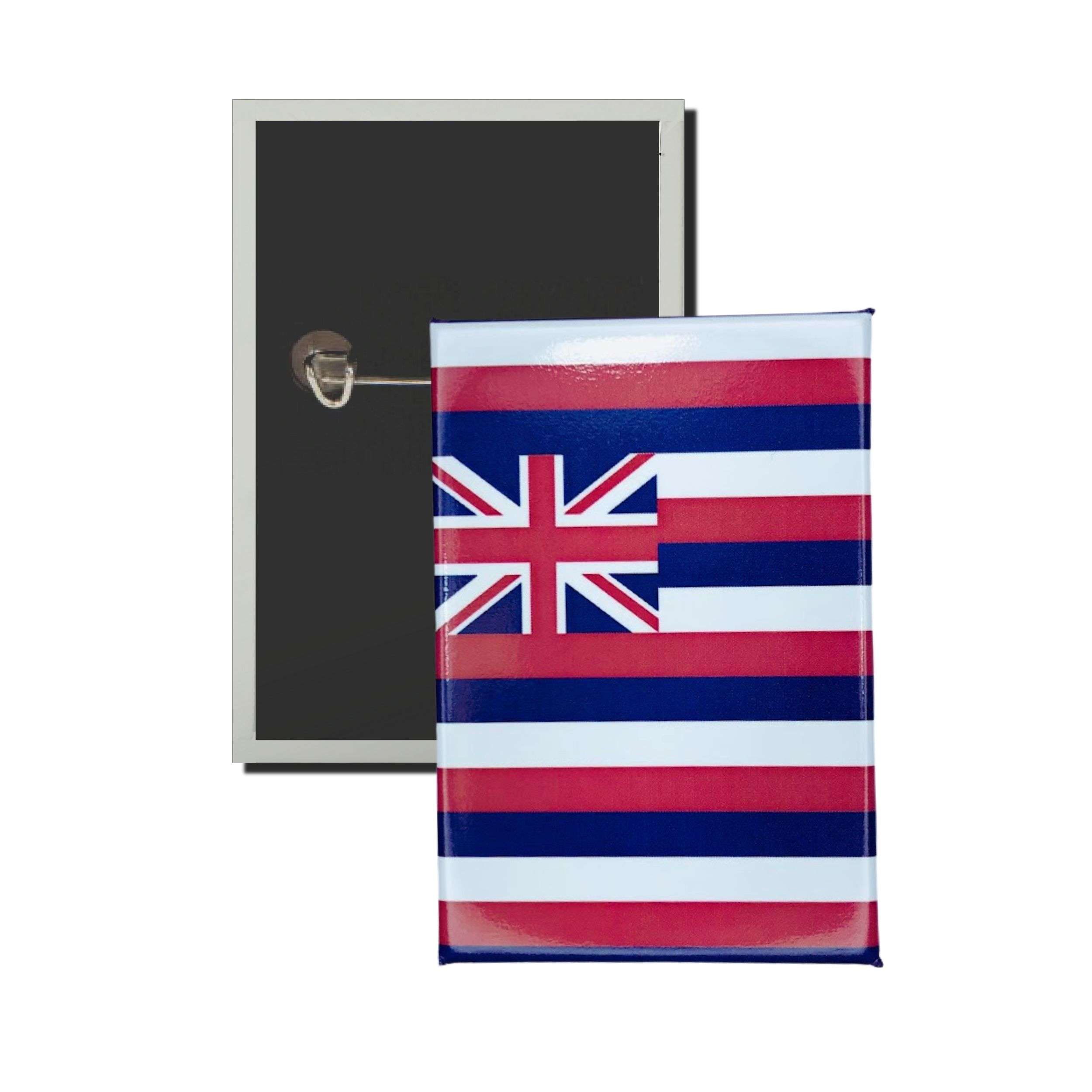 Chapa Rectangular Vertical Bandera Estado Hawaii Usa