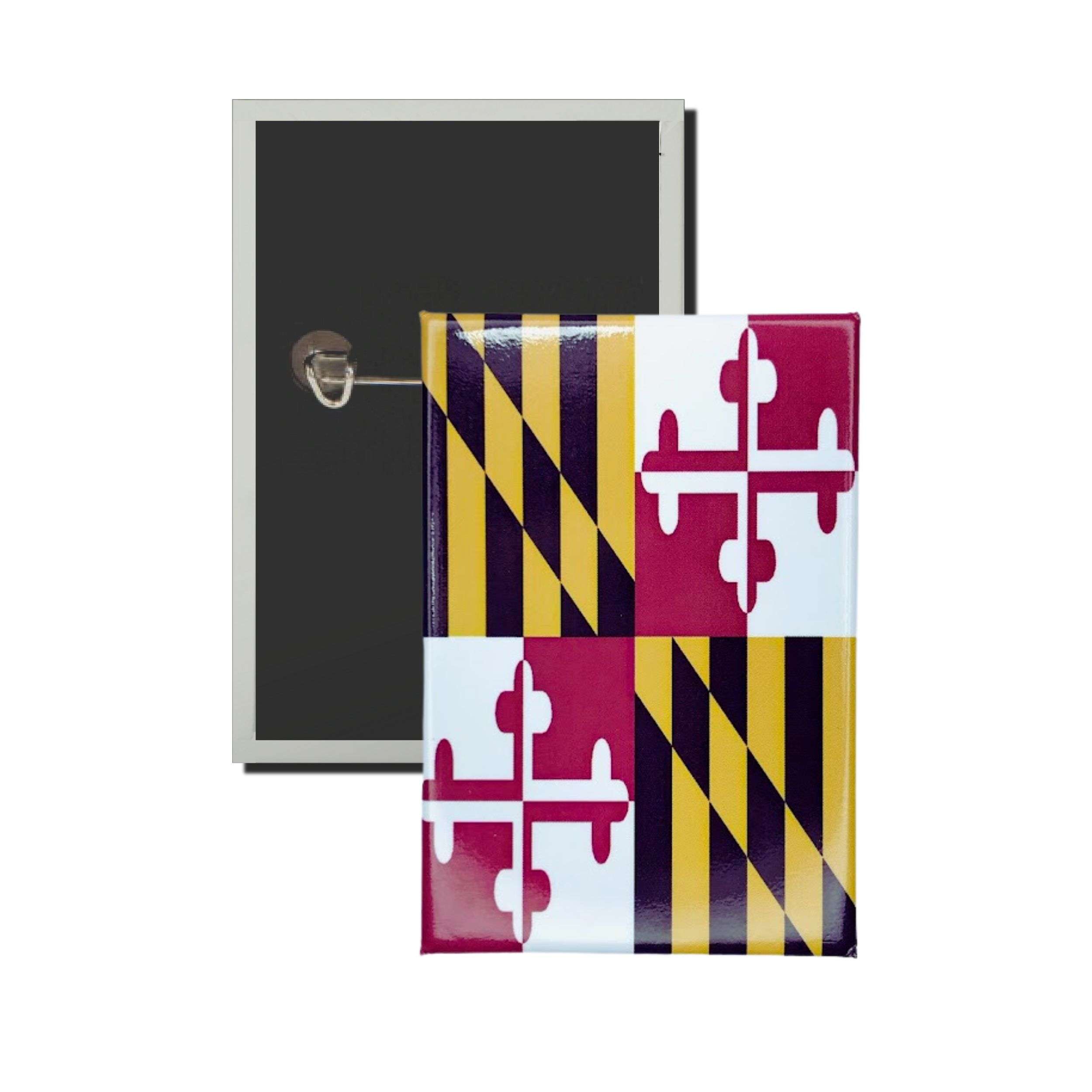 Chapa Rectangular Vertical Bandera Estado Maryland Usa