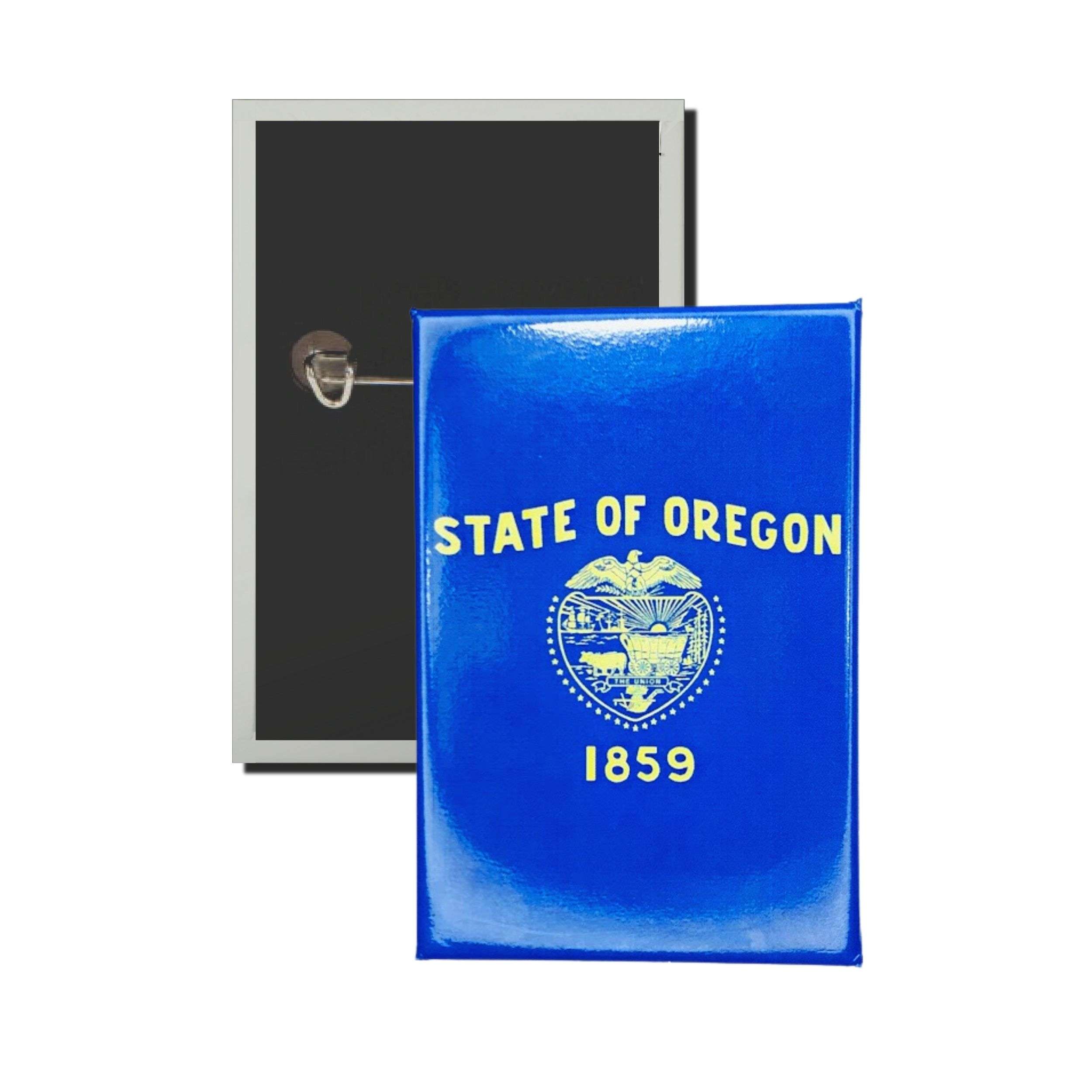 Chapa Rectangular Vertical Bandera Estado Oregon Usa