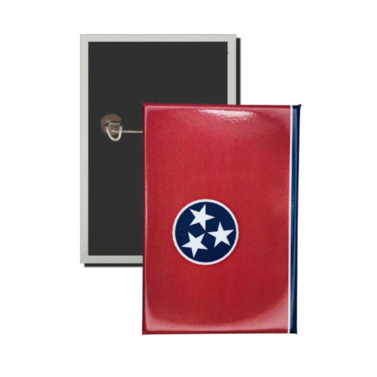 Chapa Rectangular Vertical Bandera Estado Tennessee Usa