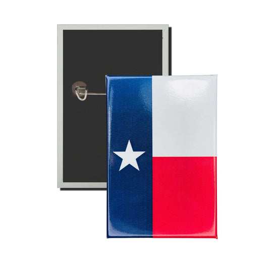 Chapa Rectangular Vertical Bandera Estado Texas Usa