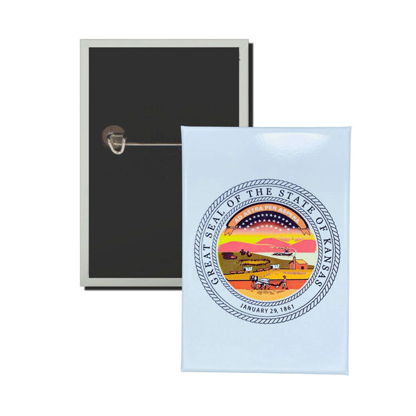 Chapa Vertical - Escudo Estado Kansas - USA